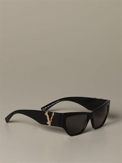 black versace virtus cat-eye sunglasses